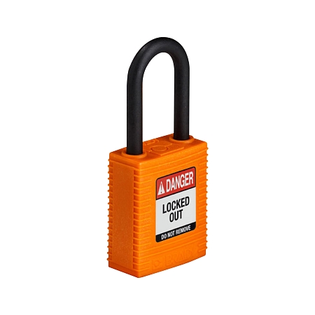 Nylonový zámek s nylonovým okem SafeKey standard,oranžová,1 ks